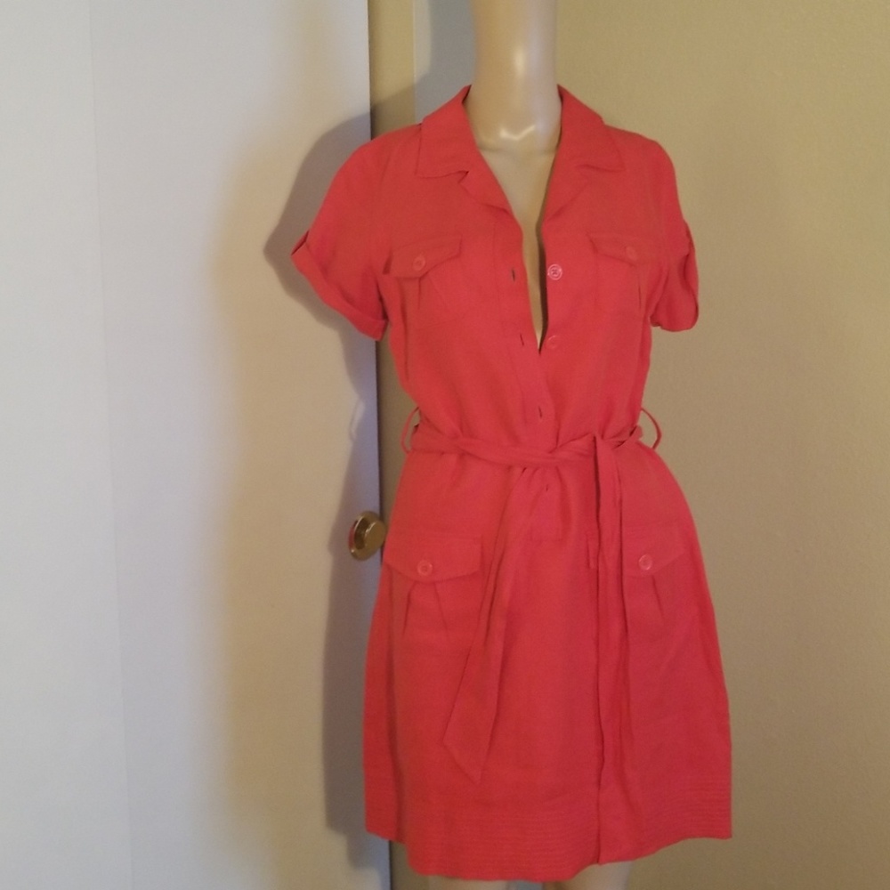 BANANA REPUBLIC LINEN/SILK DRESS